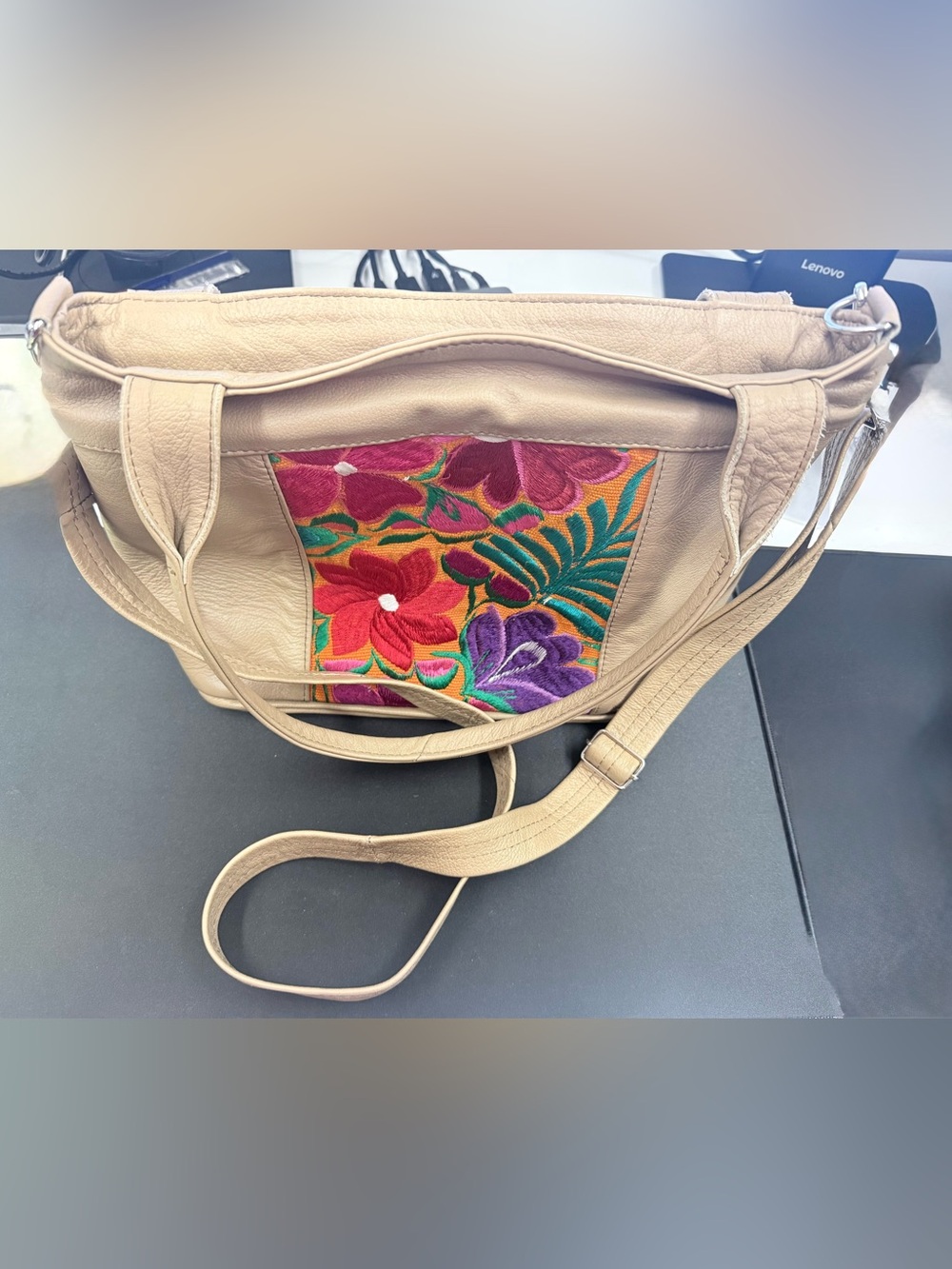 Yucatan Mexican hand bag flowers